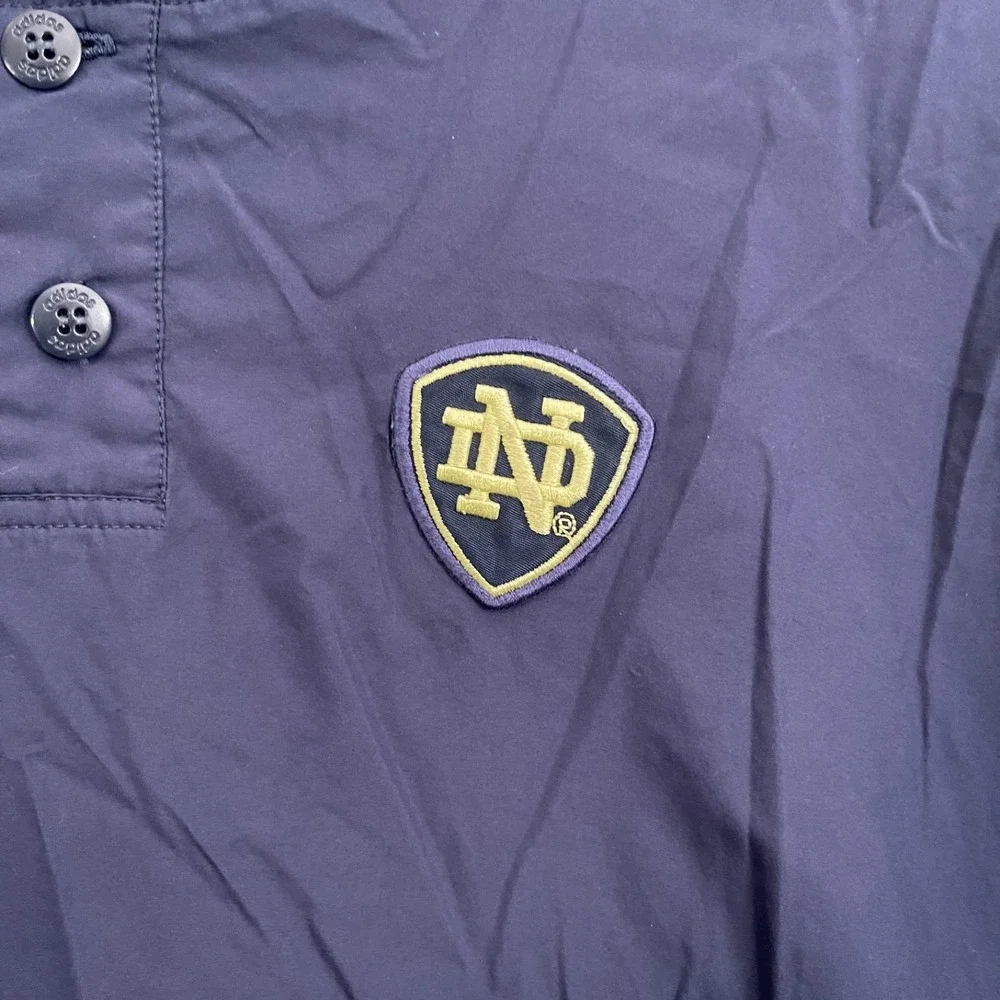 Notre Dame Adidas Shirt Men's Sz XL Golf Polo Climalite Fighting Irish